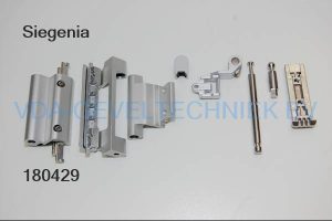 Siegenia alu scharnierset onder en boven LM4200-DK Zilver/EV1 MMBS0010-524010