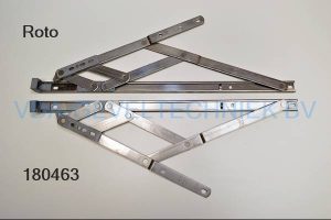 Roto alu SET uitzetschaar L+R= 410x18 MM Securistyle  RVS