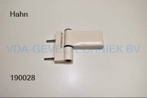 Dr. Hahn 2-delig scharnier KT-EV RAL9001 Opdek 18-23mm.