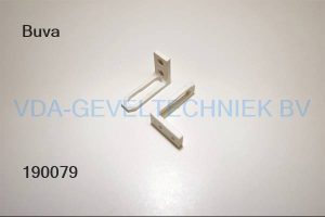 Buva stanggeleider 45x30 RAL9001 ventilatie/rooster