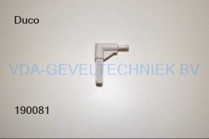 Duco bocht 1219 20mm grijs t.b.v ventilatie rooster