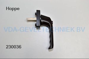 Raamgreep/raamkruk bruin afsluitbaar dmv knop stift