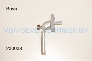 Buva raamgreep/raamkruk rechts stift 30x8mm  zwarte onderplaat