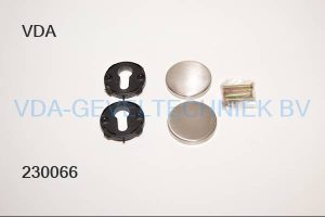 VDA set rozetten blind rond 53MMX6MM - INOX met grondplaatjes zonder schroeven