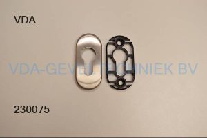 Rozet ovaal t.b.v. cilinder rvs/aluminium