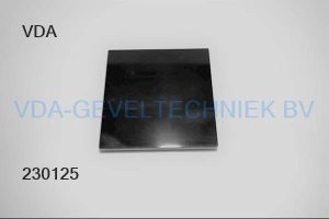 Deurgreep zwart 150x150mm buitenzijde (kruk)