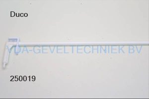 Duco bedieningsstang 1000mm incl bocht 60mm en stanggeleider RAL9010