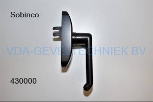Sobinco alu raamkruk/handgreep met vork Zwart 30000-657