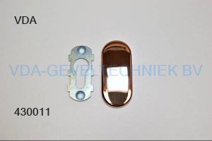 Blindplaat ovaal t.b.v. cilinder brons