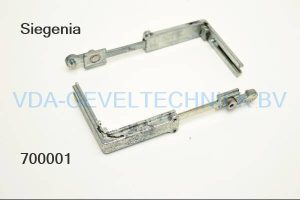 Circulair Onderdeel Siegenia alu Hoekoverbrenging / Eckumlenkung ten behoeve van aluminium draaikiep raam voor serie Siegenia LM3100  (uitlopend artikel)