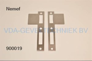 RVS geborstelde sluitplaat 165 x 24 mm
