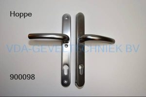 Hoppe deurkruk langschild RVS BI/BU