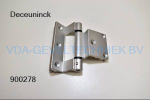 Deceuninck Mondial 2000 alu deurscharnier beslaggroef. Zilver/EV1