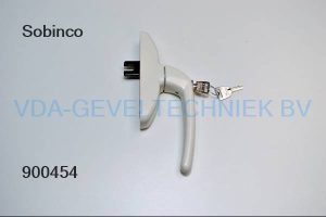 Sobinco alu DK-kruk raamgreep/raamkruk afsluitbaar RAL9001