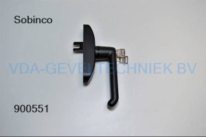 Sobinco alu raamkruk/handgreep met vork Zwart 30000-657-CYL Afsluitbaar