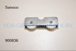 Sanoco schuifdeurwiel/schuifraamwiel loopwiel 55x15 19mm