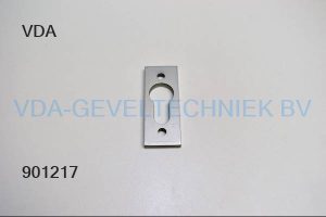 Aluminiumrozet rechthoek t.b.v. cilinder