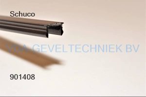 Schuco afdek profiel 224690 RAL 9005 224690 Prijs per meter!