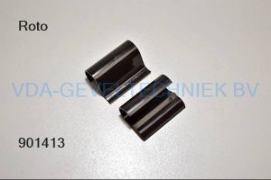 Roto NT / Centro afdekkap E5 R04.4 Zwart/Bruin voor schaararm. 230279