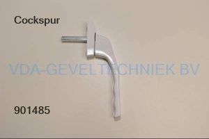 Cockspur raamgreep/raamkrukwit stift 45x7mm (klink)