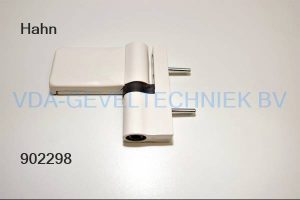 Dr. Hahn 2-delig scharnier KT-V6R RAL9001. Opdek 18-23mm.