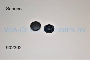 Schuco afdekdop zwart 207515 (per 50 stuks)