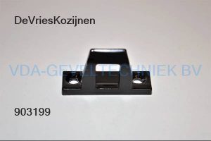 DVK sluitstuk zwart tbv knipslot/raamknip 3 mm opdek KKB481
