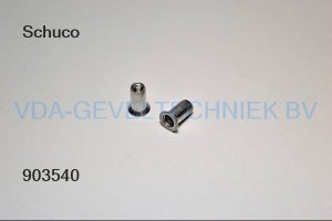 Schuco alu hulsmoer M4x35