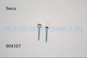 Secu schroeven incl afdekkapje wit.