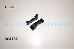 Buva hendel zwart links ventilatie/rooster