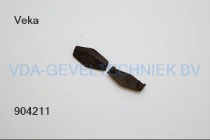 VEKA Afwaterkap zwart (prijs per stuk, minimale afname 10 stuks)