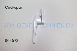Cockspur raamgreep/raamkrukaluminium wit links neushoogte