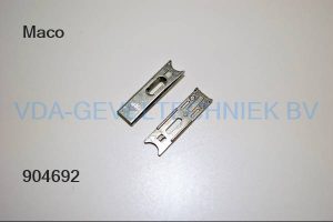 Maco bevestigingsplaatje t.b.v. hoekoverbrenging