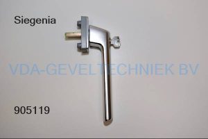 Siegenia PSK greep schuifpui stift 7x32 mm 176mm zilver EV1 afsluitbaar
