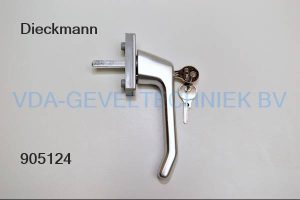 Dieckmann raamgreep/raamkruk D1003/2035/F1 aluminium afsluitbaar