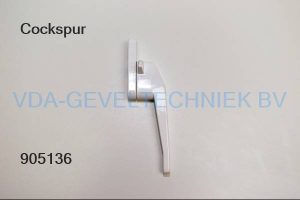 Cockspur raamgreep/raamkruk aluminium wit rechts