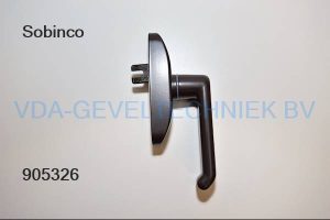 Sobinco alu raamkruk/handgreep met vork Bruin 30000-657