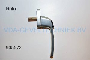 Roto raamkruk/raamgreep met knop titanium