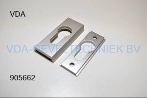 Cilinder rozet zilver/aluminium 65x29