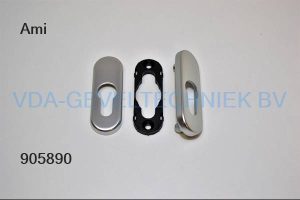 Ami aluminium rozet 80x28 ovaal BI/BU