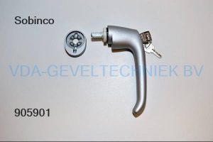 Sobinco raamgreep/raamkruk met cilinder 30000-670CYL