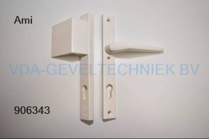 Ami deurkruk/duwer/deurgreep lanngschild BU/BI pc92