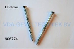Kozijnschroef - 7,5x112 mm - platkop (10 stuks)