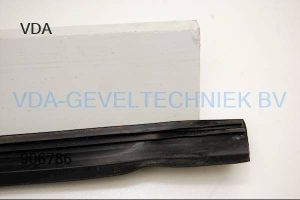Stelplank t.b.v. montage kozijn met aanslag rubber L=3000mm afmeting dikte 15mm breedte 82mm