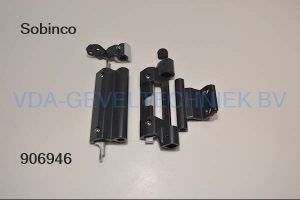 Sobinco alu klemscharnier kadergroef 14/18 mm als 10/14 mm RAL7016 glans