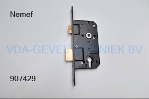 Nemef onderdeel  dag en nachtslot  RVS voorplaat 240x25 x 4 mm  PZ70   Drn 55 Veiligheids slot SKG ++