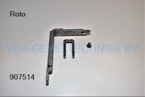 Roto Alu Hoekoverbrenging tbv koppeling aan schaar. Achterzijde.