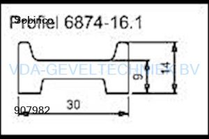 SOBINCO SLUITLIJST 6874-16A L=2170MM
