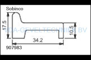 SOBINCO PENTALOCK SLUITLIJST 6874A-2