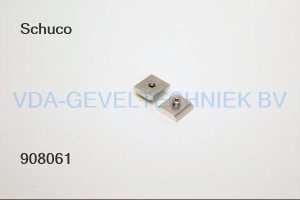 Schuco alu klemblok met vastzet schroef torax 25x23x7 mm